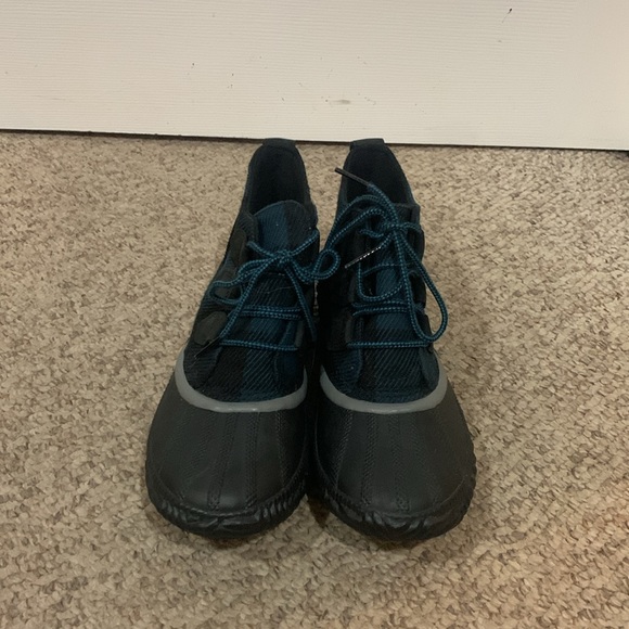 Sorel blue black plaid Out n About lace up boots sz 8 - Picture 2 of 7